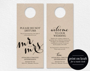 Wedding Door Hanger, Please Do Not Disturb Door Hanger, Door Hanger Printable, Wedding Favor, Wedding Printable, Instant Download #BPB133_11
