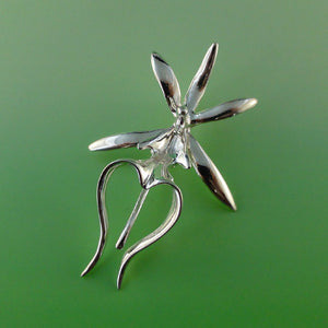 Ghost Orchid Pendant, Sterling Silver Ghost Orchid Pendant, Silver Orchid, Orchid Jewelry, Nature Jewelry