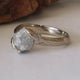 Twig Engagement Ring, Raw Uncut Rough Diamond Engagement Ring, Leaf Engagement Ring or Promise Ring in Gold by Dawn Vertrees