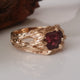 Raw Gemstone Mens Wedding Band in Gold, Raw Diamond, Sapphire or Ruby, One-of-a-kind hand sculpted Mens Twig Wedding Band by Dawn Vertrees